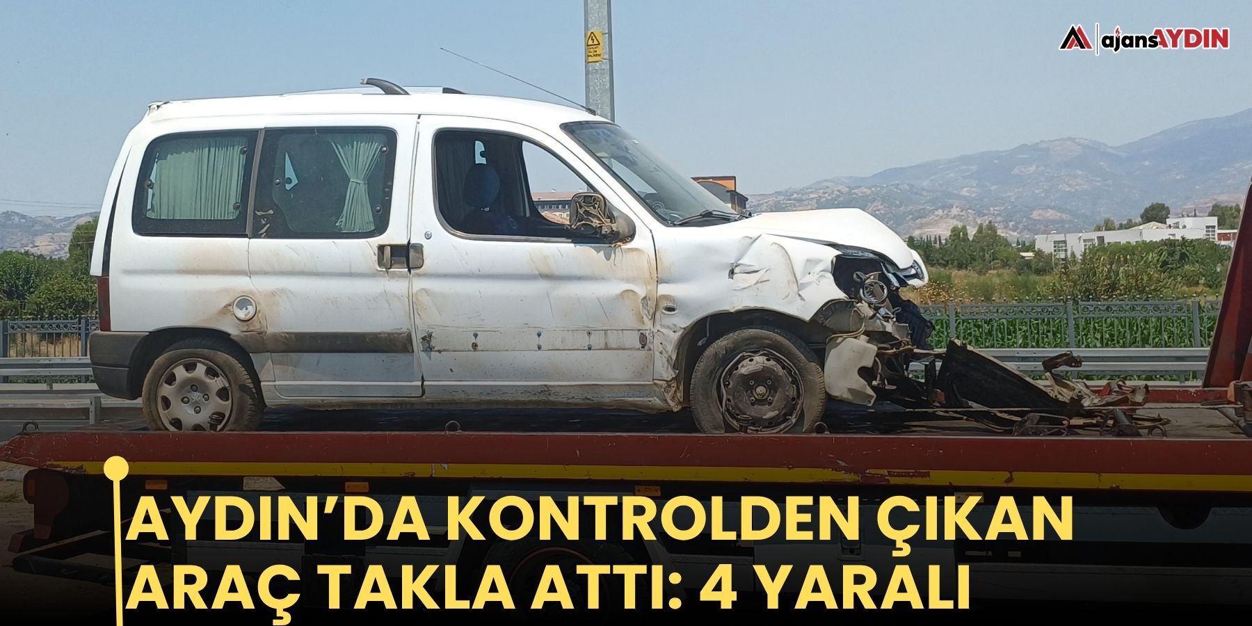 Aydın’da kontrolden çıkan araç takla attı: 4 yaralı