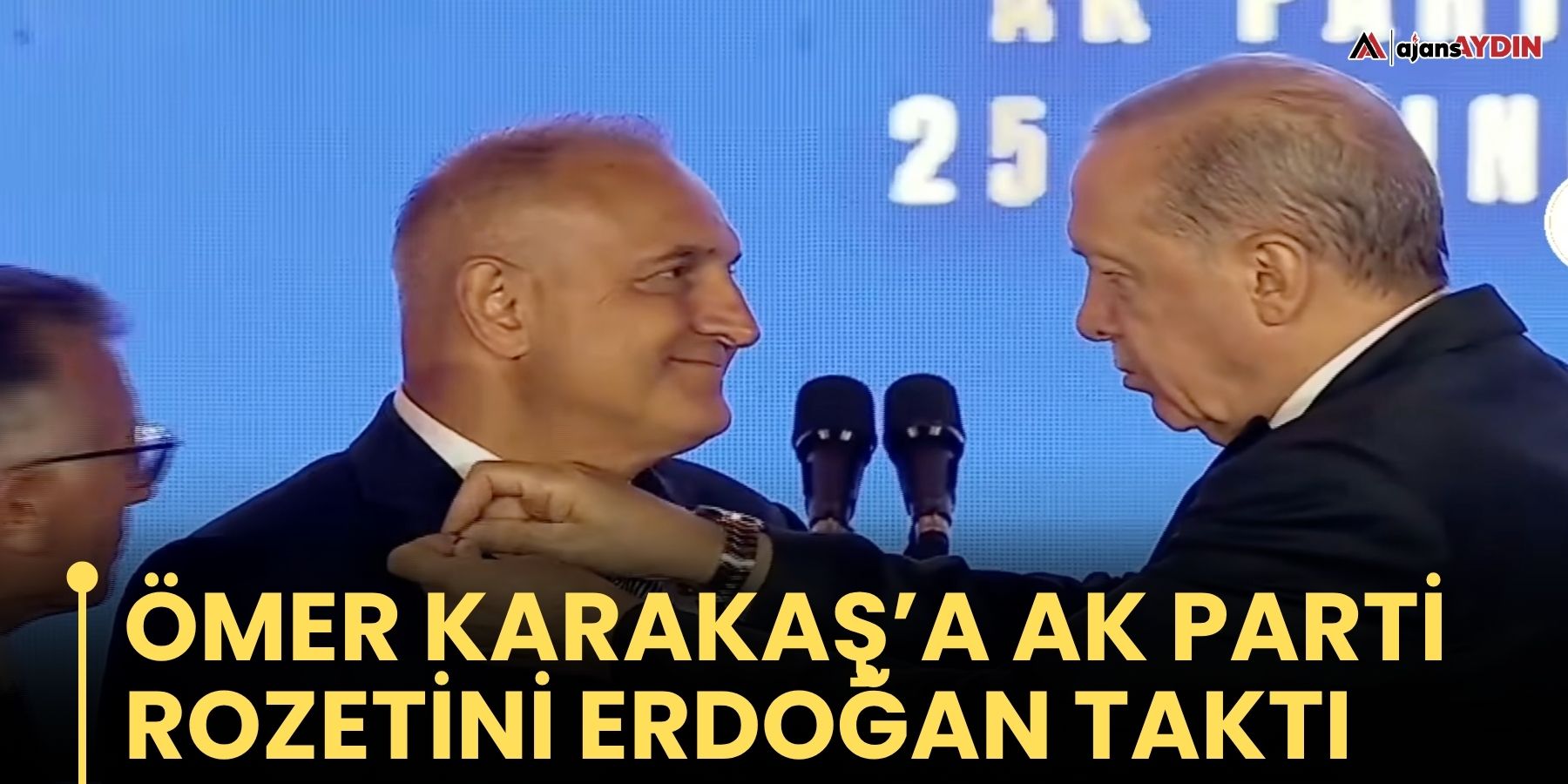 Ömer Karakaş AK Parti rozetini taktı