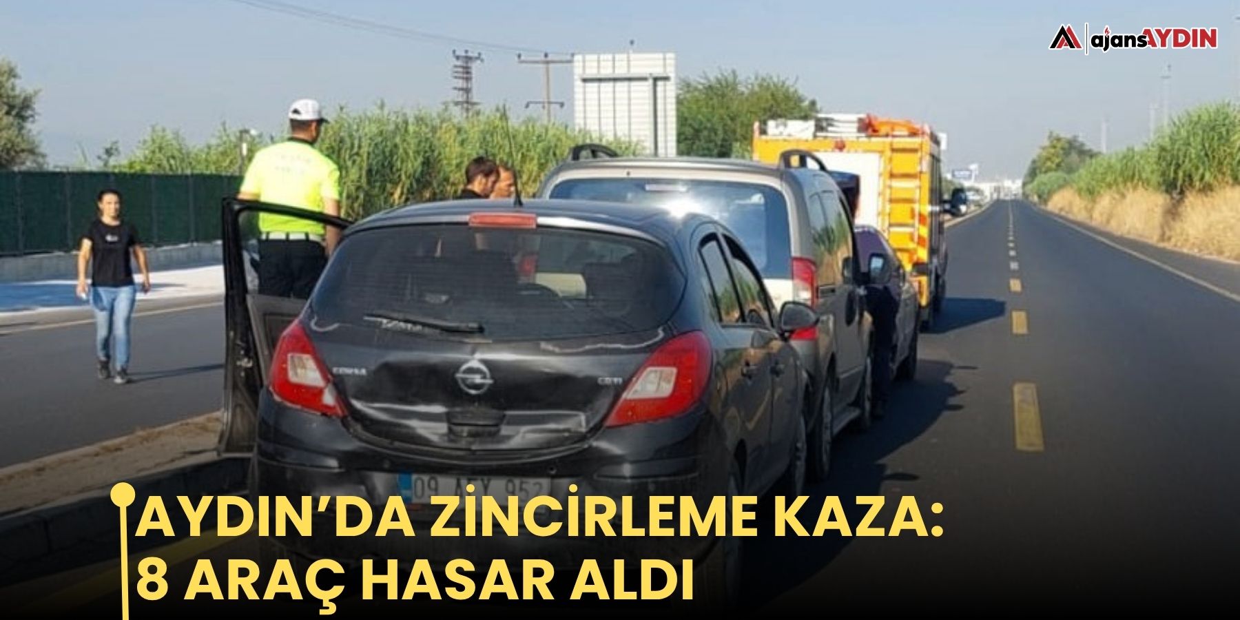 Aydın’da zincirleme kaza: 8 araç hasar aldı