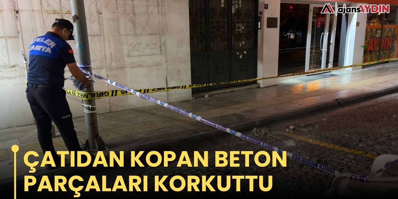 Çatıdan kopan beton parçaları korkuttu