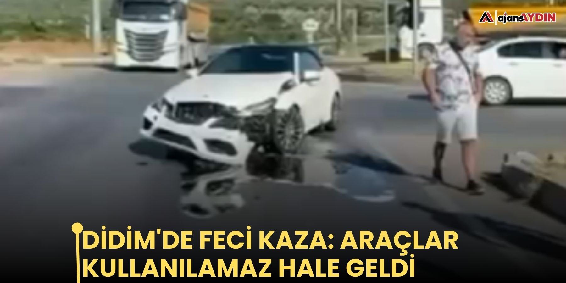 Didim'de feci kaza: araçlar kullanılamaz hale geldi