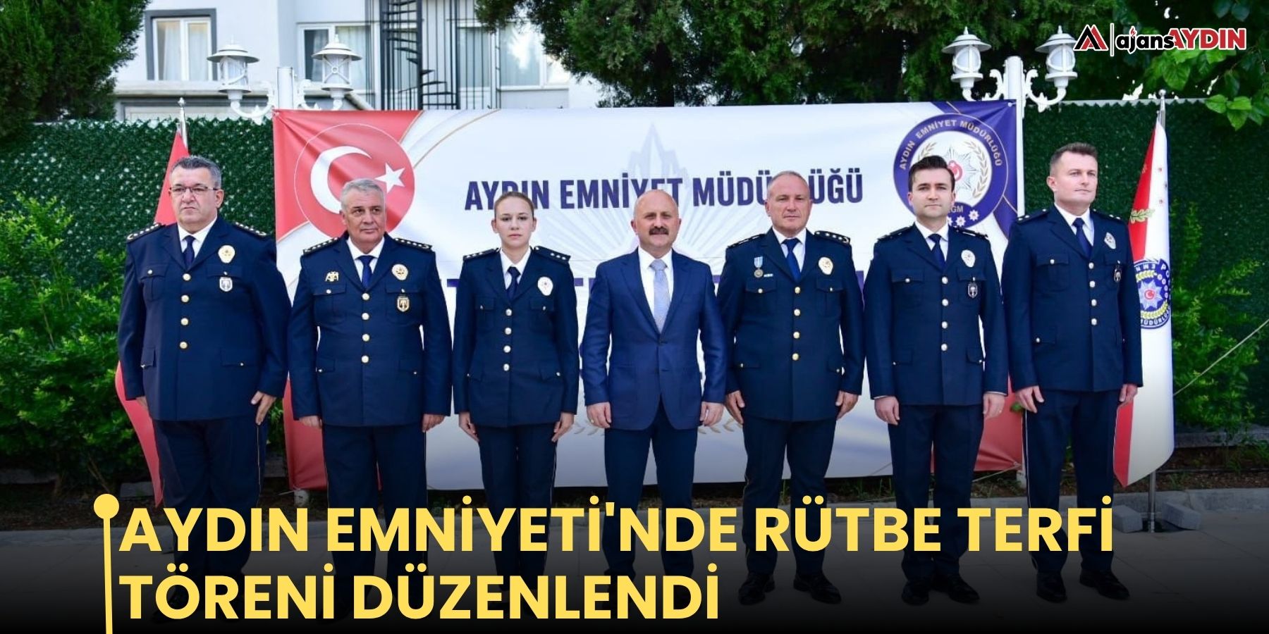 Aydın Emniyeti'nde rütbe terfi töreni düzenlendi