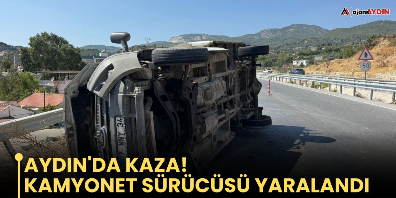 Aydın'da kaza! Kamyonet sürücüsü yaralandı
