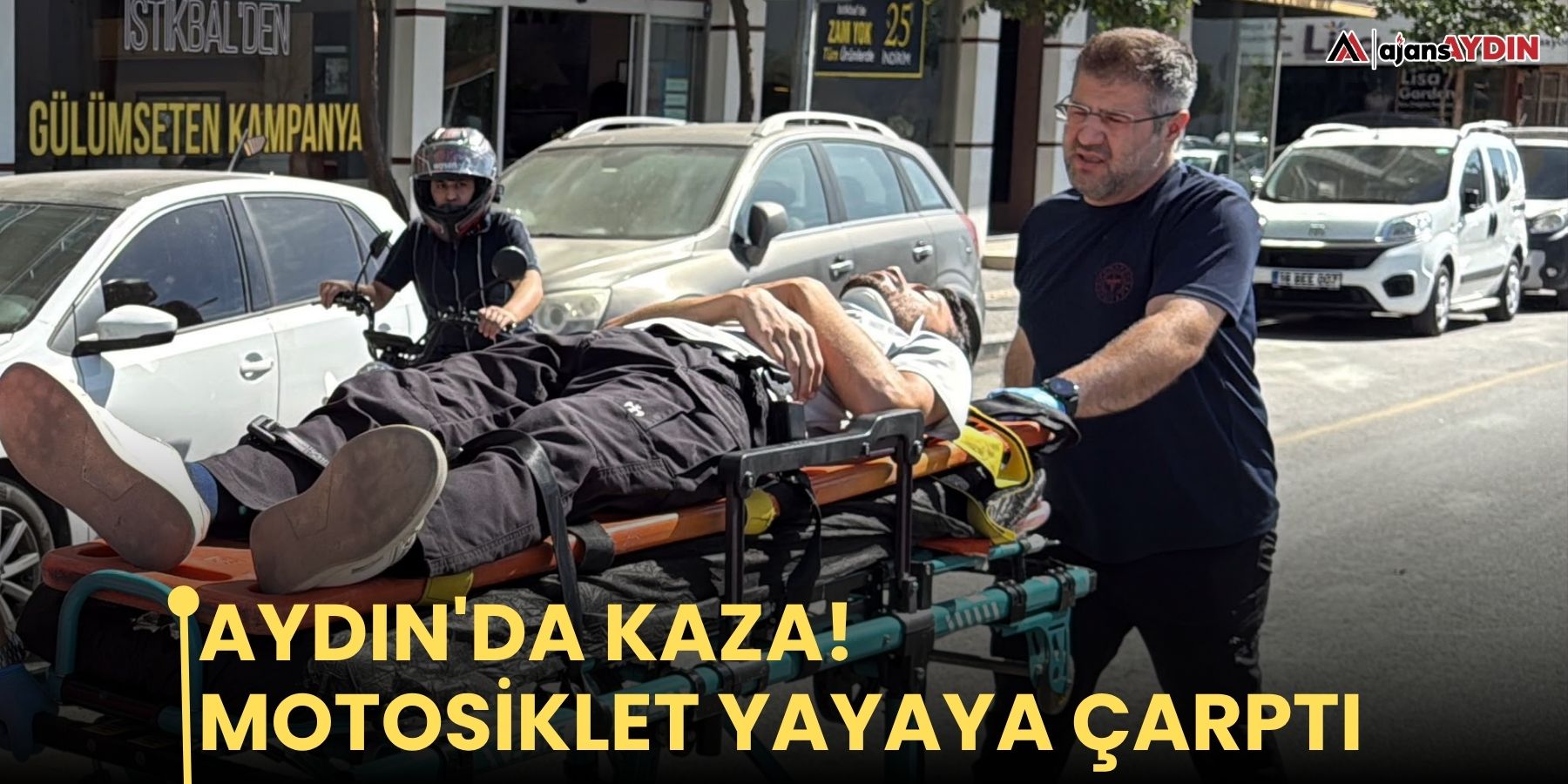 Aydın'da kaza!   Motosiklet yayaya çarptı