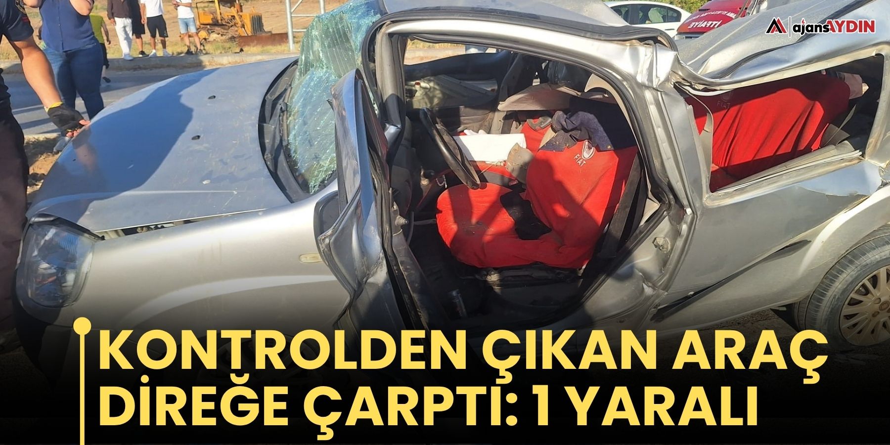 Kontrolden çıkan araç yönlendirme direklerine çarptı: 1 yaralı