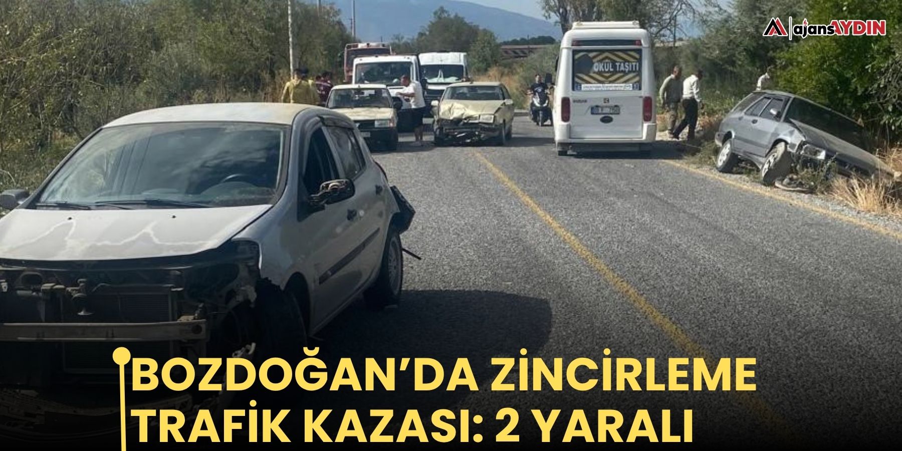 Bozdoğan’da zincirleme trafik kazası: 2 yaralı