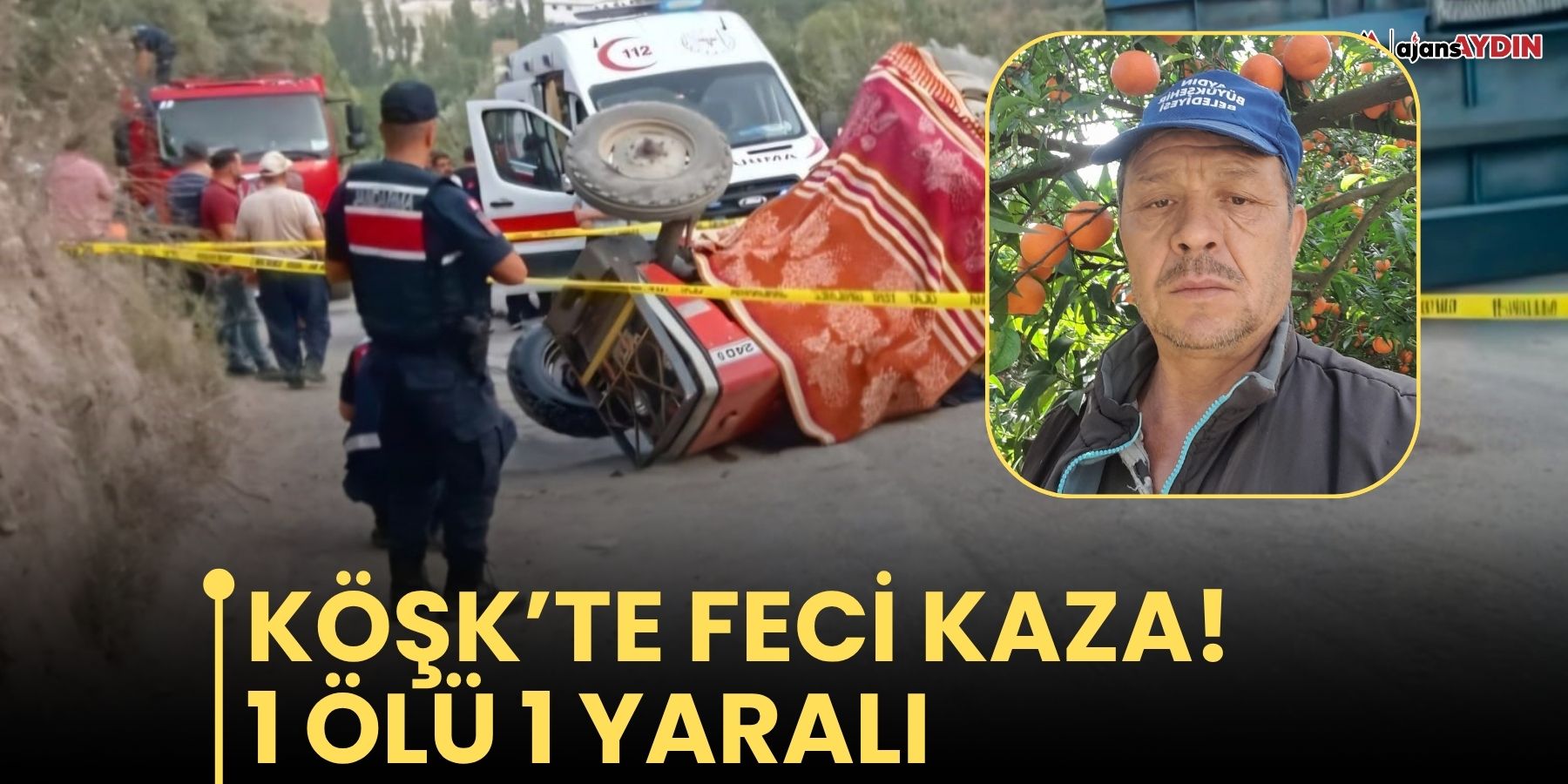 Köşk’te feci kaza!  1 ölü 1 yaralı