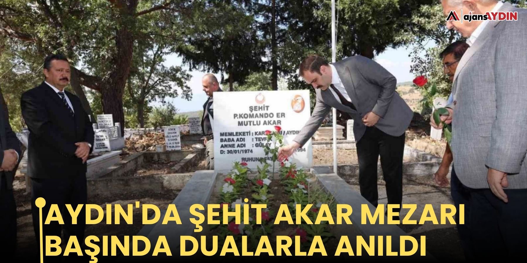 Aydın'da şehit Akar mezarı başında dualarla anıldı