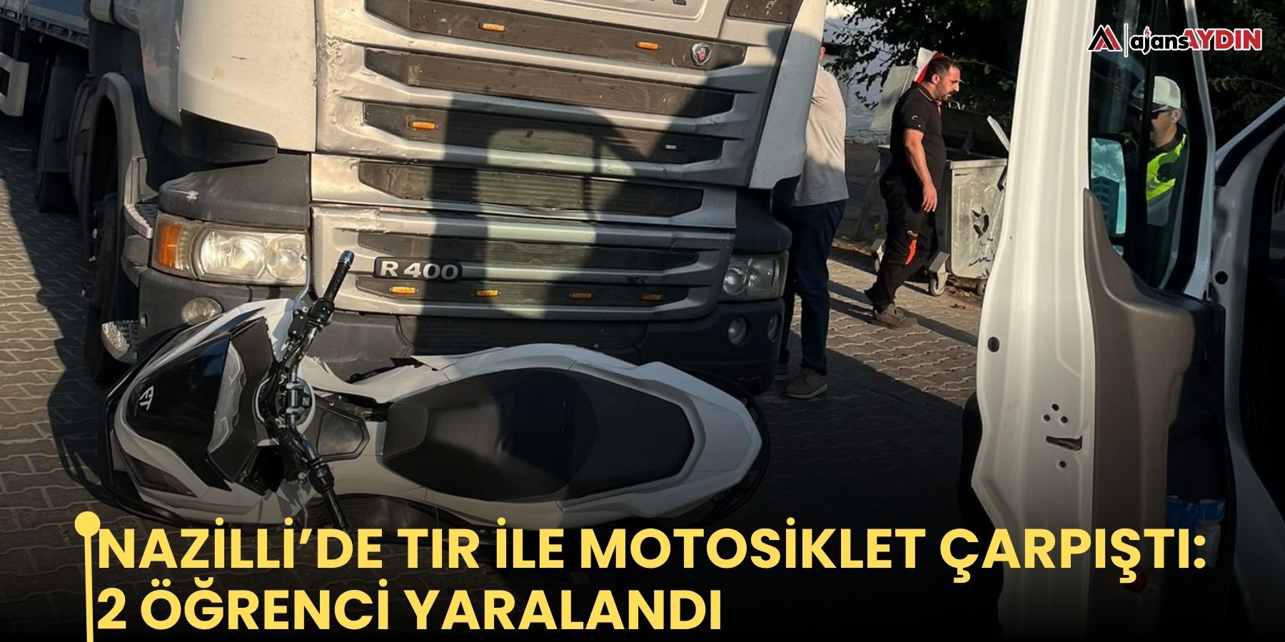 Nazilli’de TIR ile Motosiklet Çarpıştı: 2 Öğrenci Yaralandı