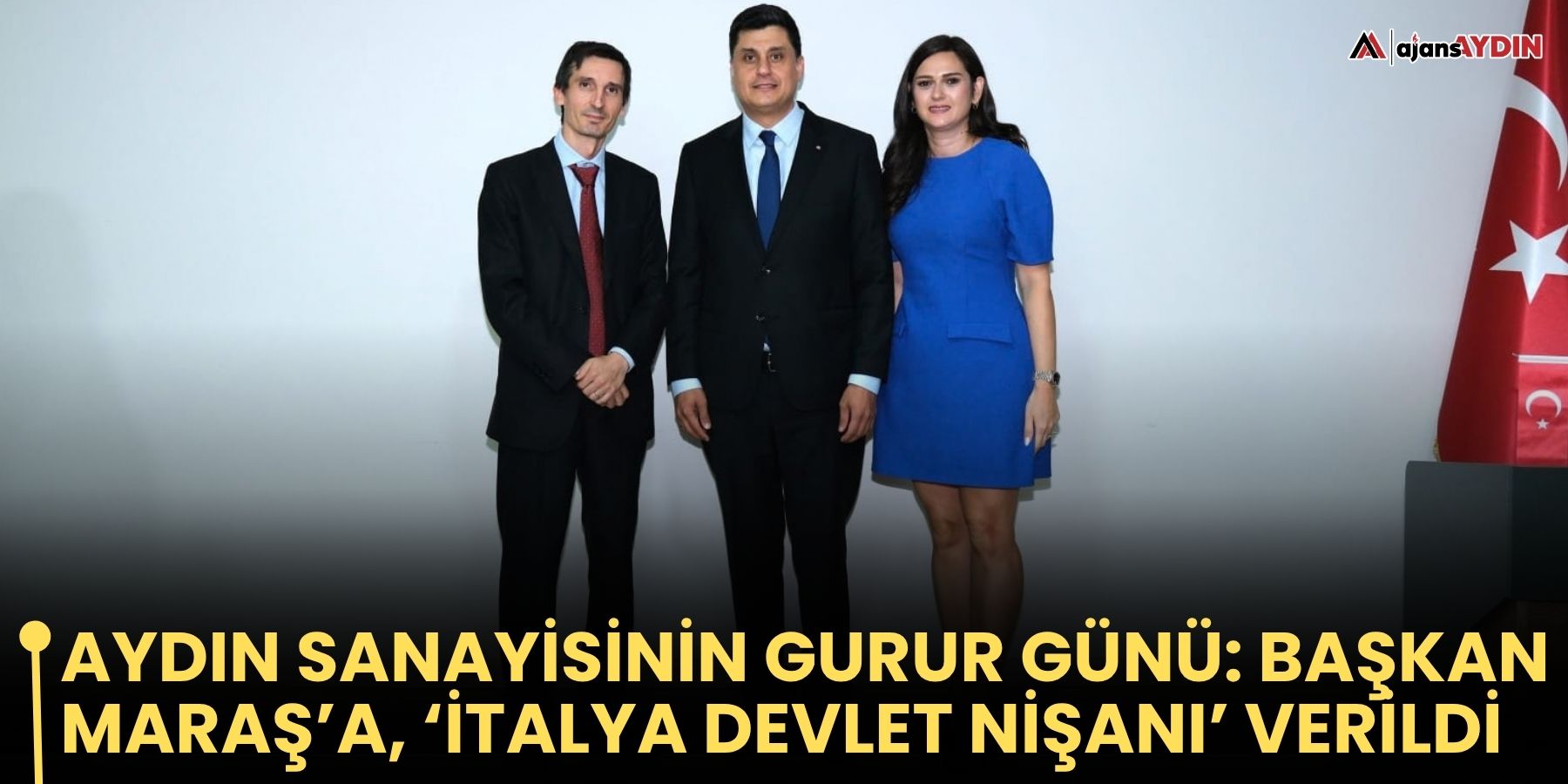 Aydın sanayisinin gurur günü: Başkan Maraş’a, ‘İtalya Devlet Nişanı’ verildi