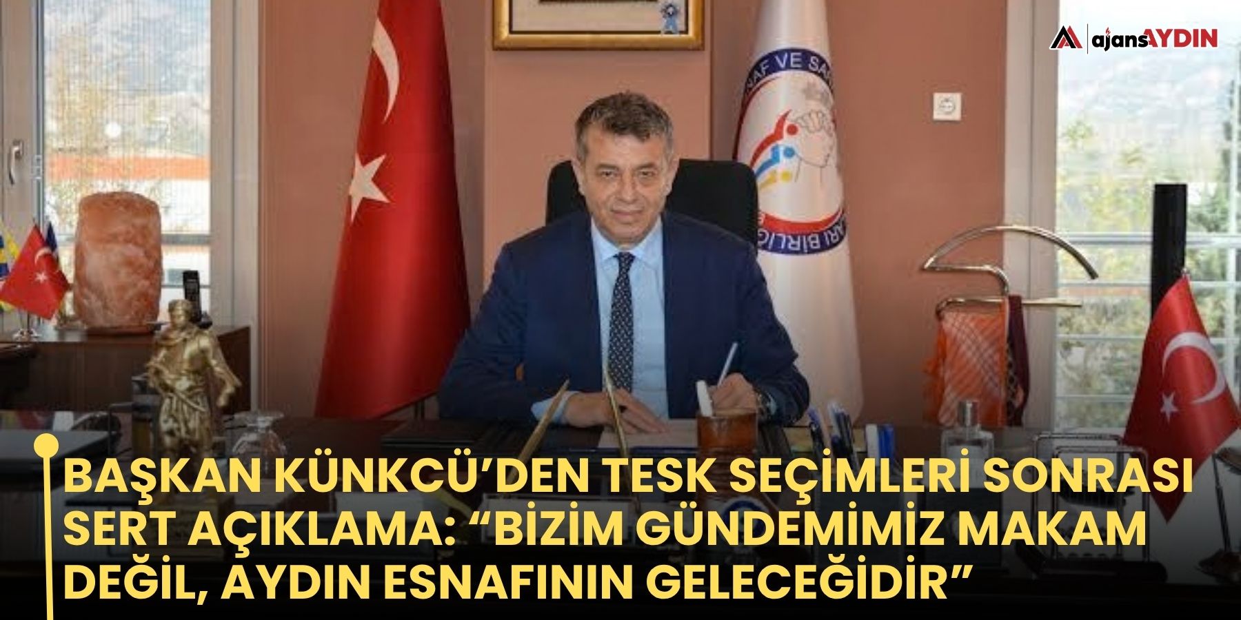 Başkan Künkcü’den TESK seçimleri sonrası sert açıklama: “Bizim gündemimiz makam değil, Aydın esnafının geleceğidir”