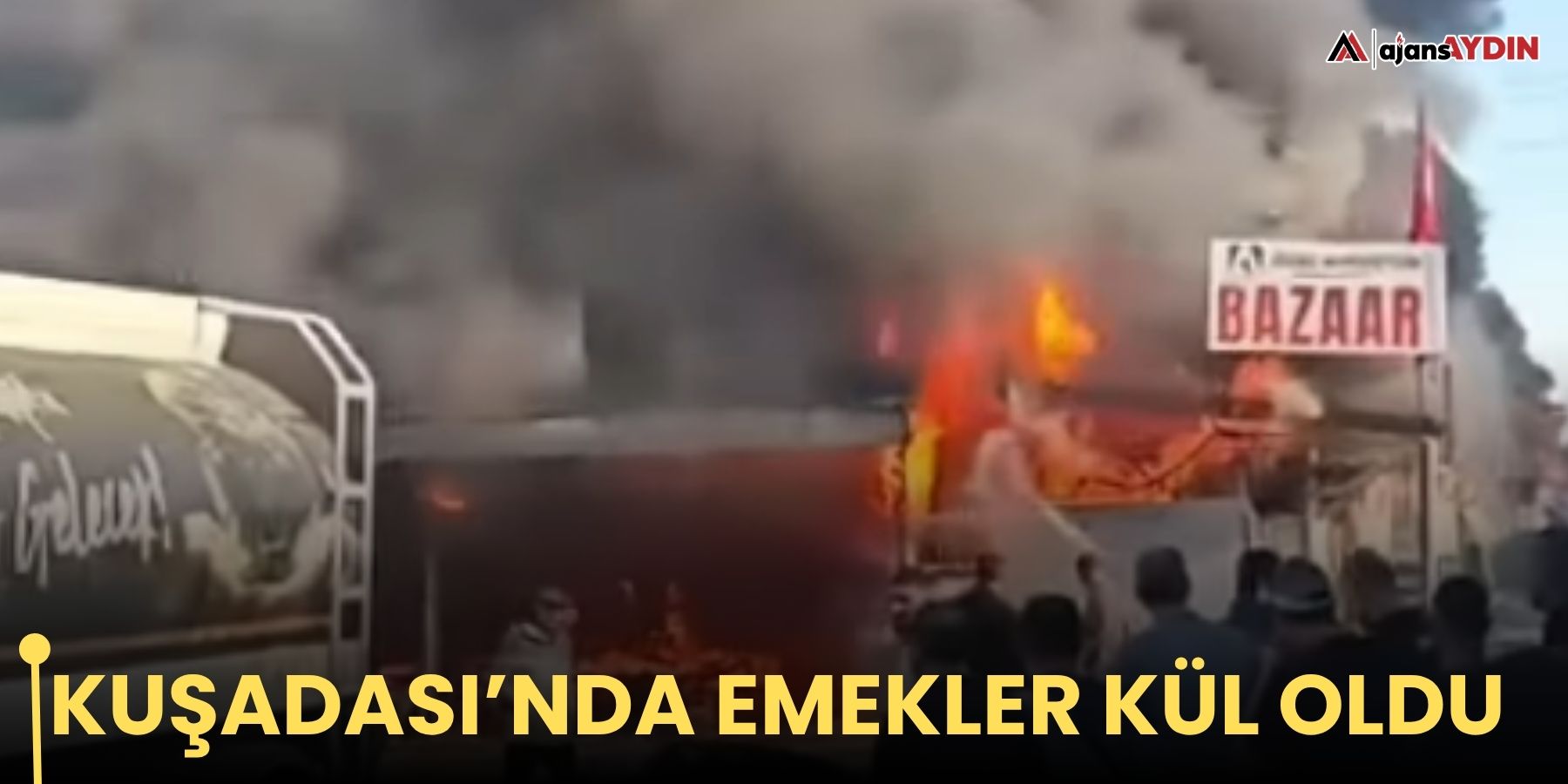 Kuşadası’nda emekler kül oldu