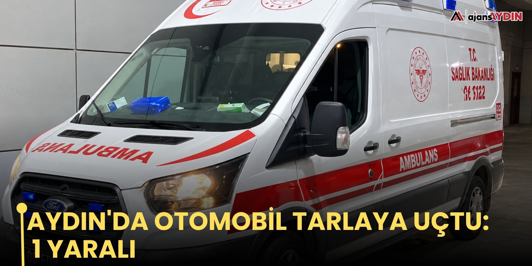 Aydın'da otomobil tarlaya uçtu: 1 yaralı