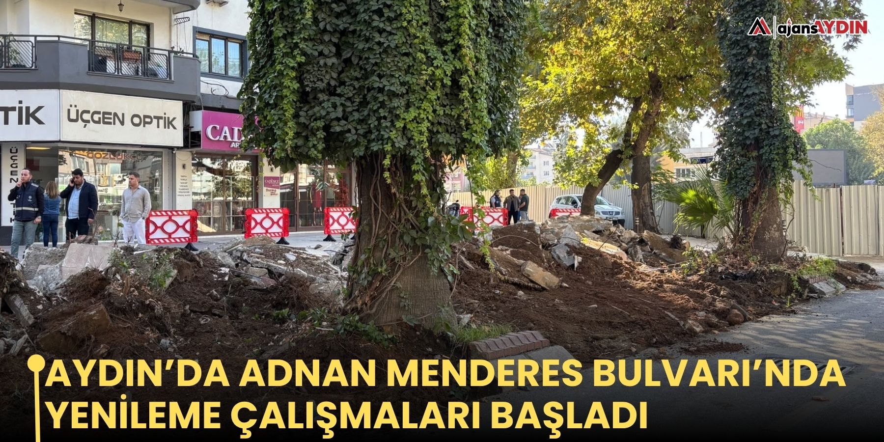 Aydın’da Adnan Menderes Bulvarı’nda yenileme çalışmaları başladı