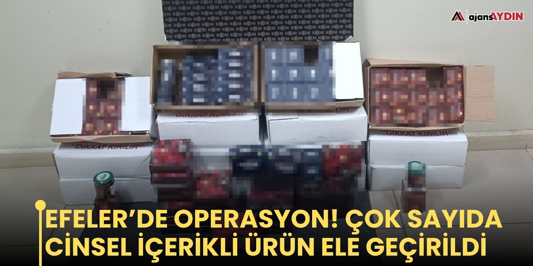 Efeler’de operasyon!   Çok sayıda cinsel içerikli ürün ele geçirildi