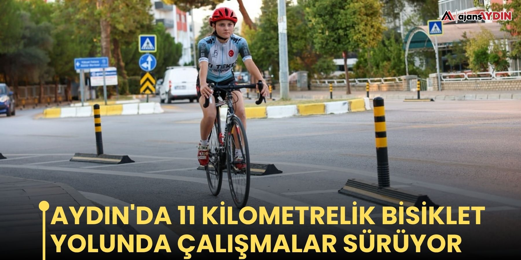 Aydın'da 11 kilometrelik bisiklet yolunda çalışmalar sürüyor