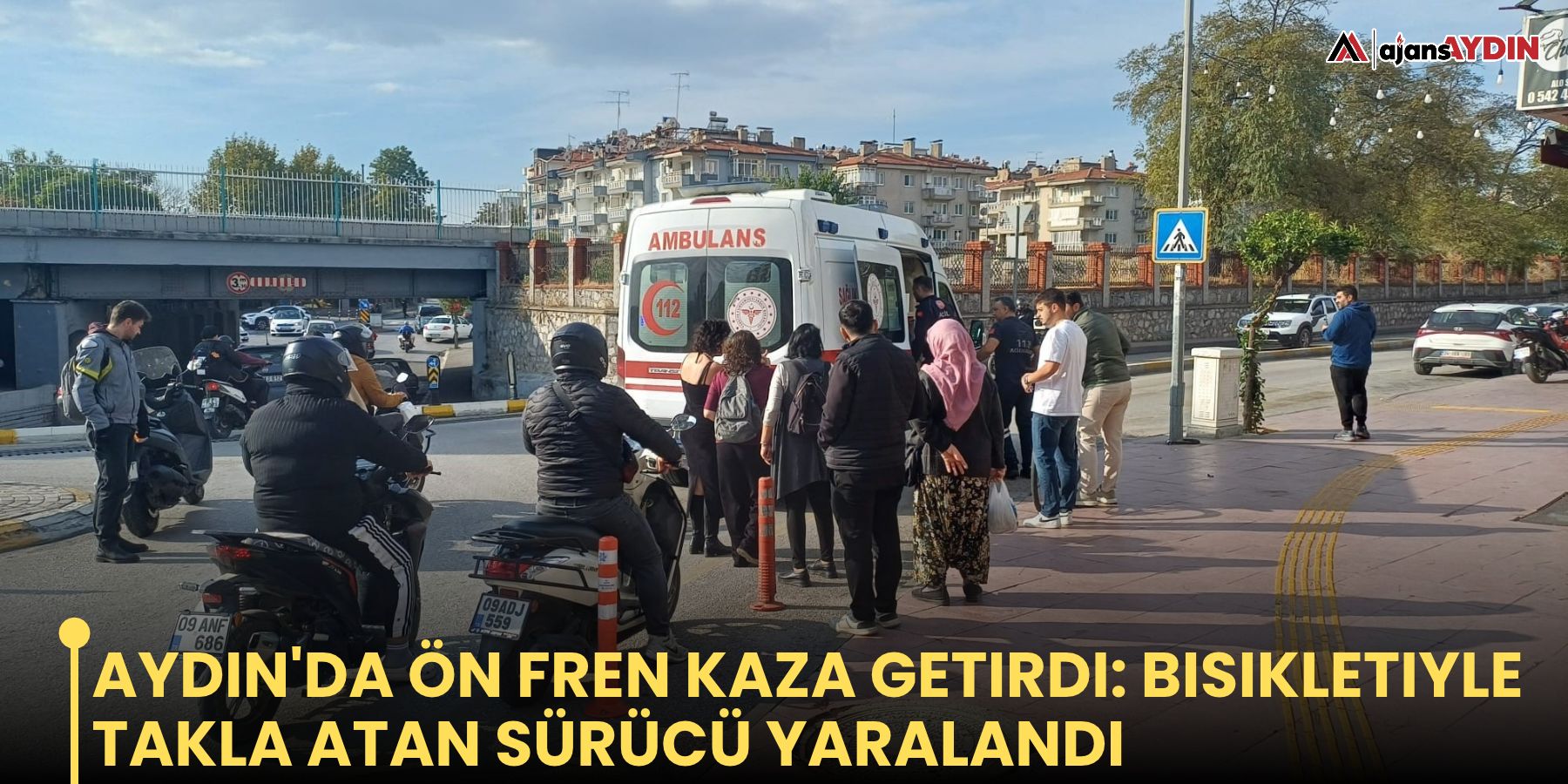 Aydın'da ön fren kaza getirdi: bisikletiyle takla atan sürücü yaralandı