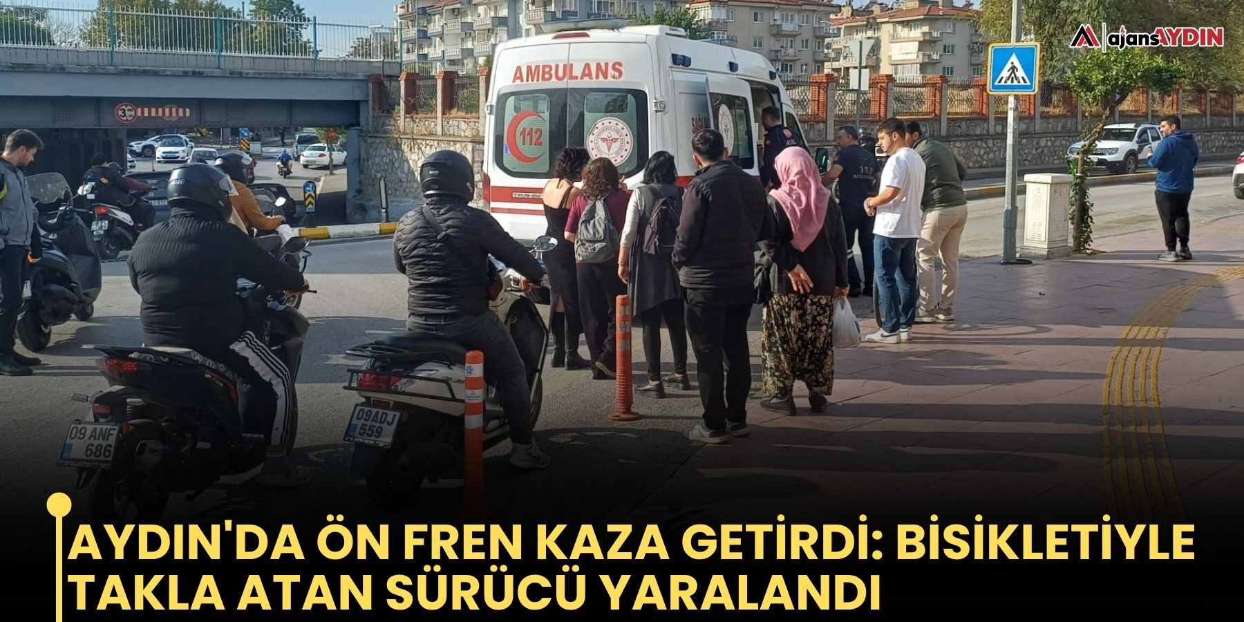 Aydın'da ön fren kaza getirdi: bisikletiyle takla atan sürücü yaralandı