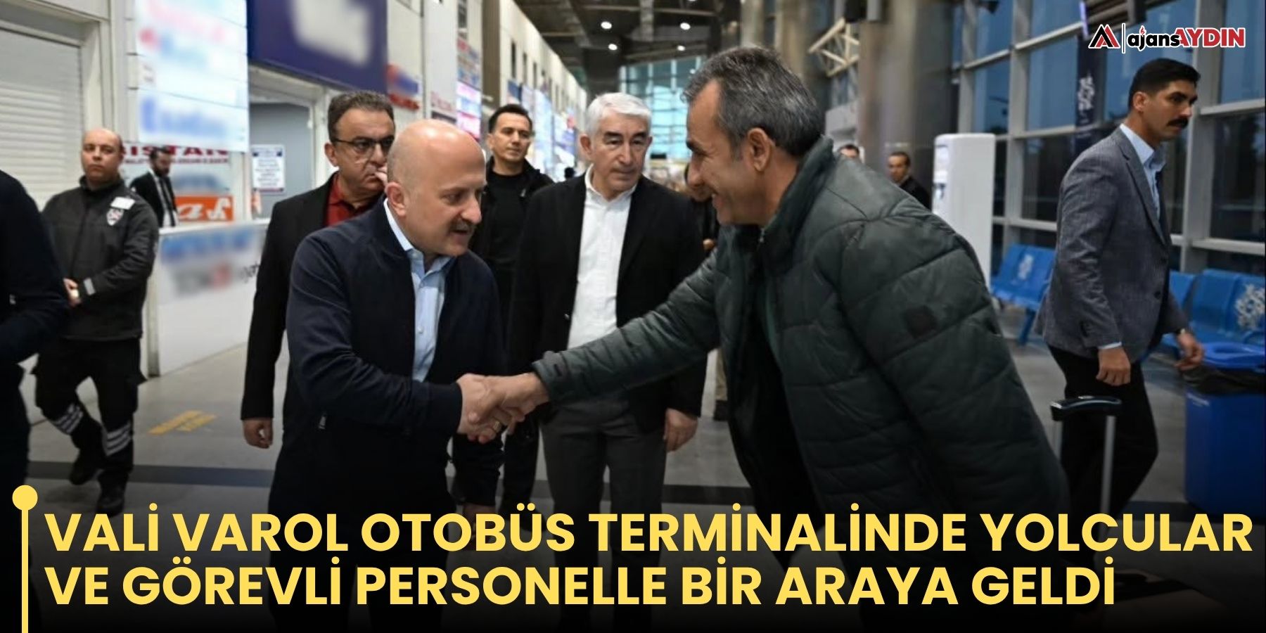 Vali Varol otobüs terminalinde yolcular ve görevli personelle bir araya geldi