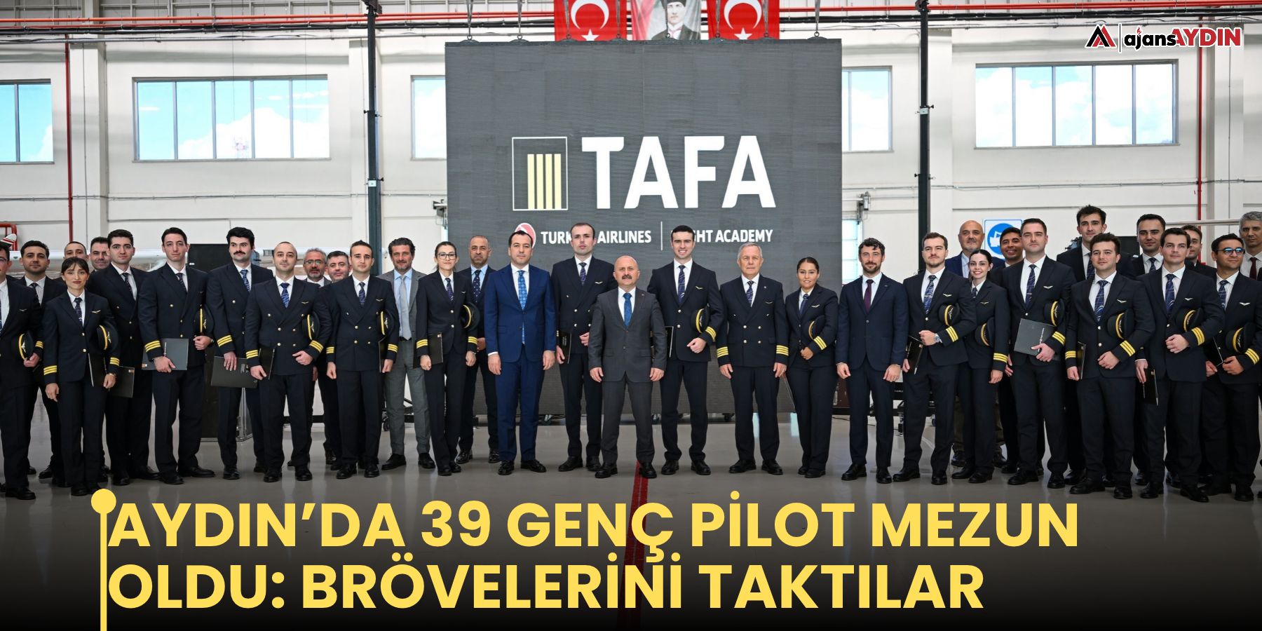 Aydın’da 39 genç pilot mezun oldu: Brövelerini taktılar