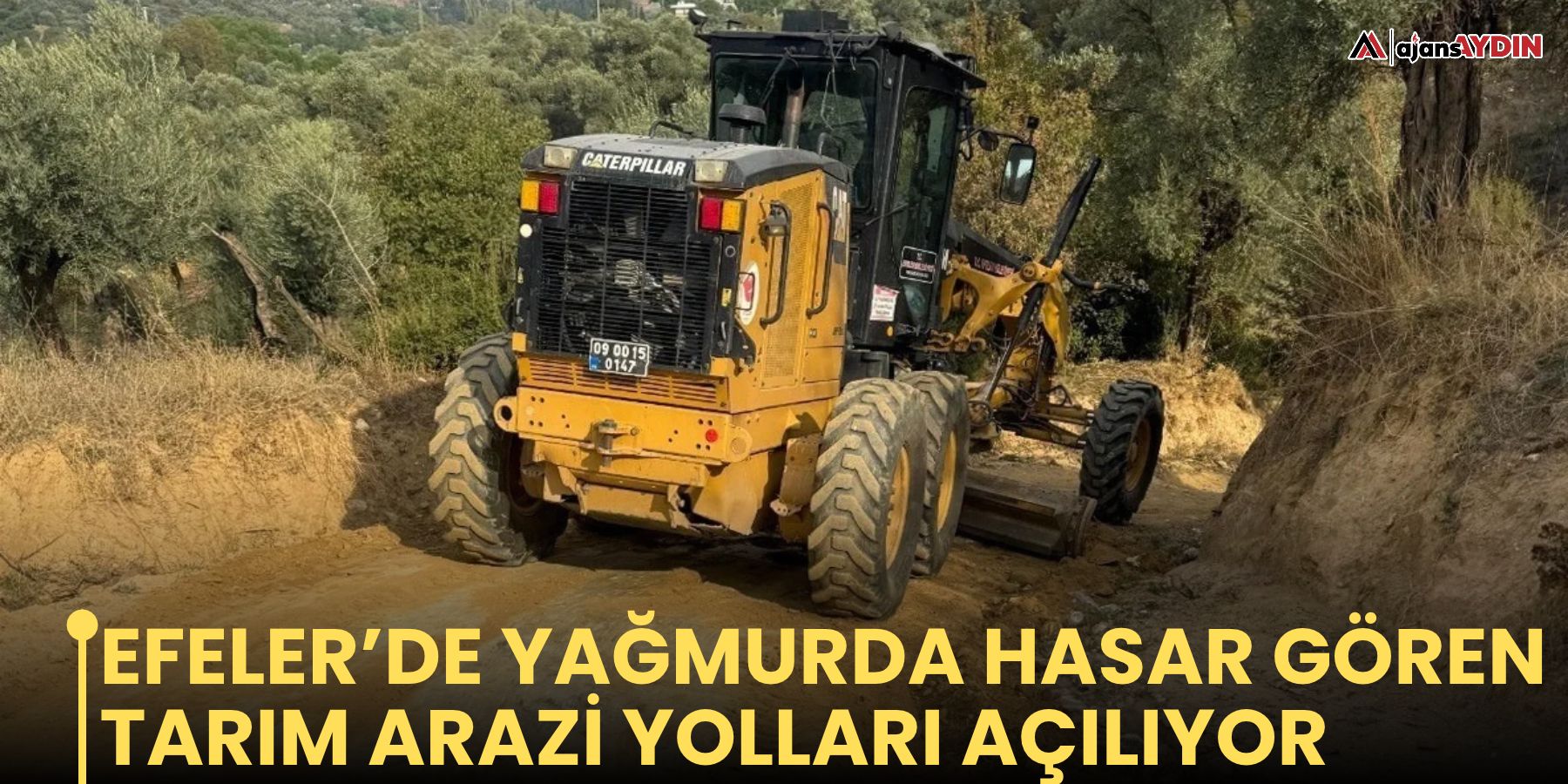 Efeler’de yağmurda hasar gören tarım arazi yolları açılıyor