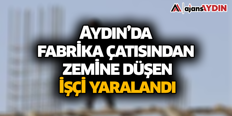 Aydın'da fabrika çatısından zemine düşen işçi yaralandı