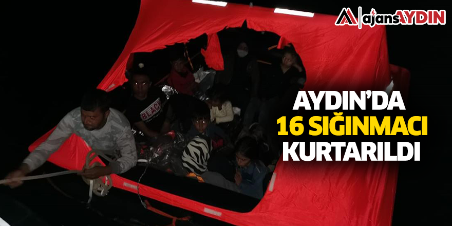 Aydın'da 16 sığınmacı kurtarıldı