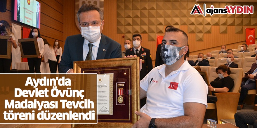 Aydın'da Devlet Övünç madalyası tevcih töreni düzenlendi