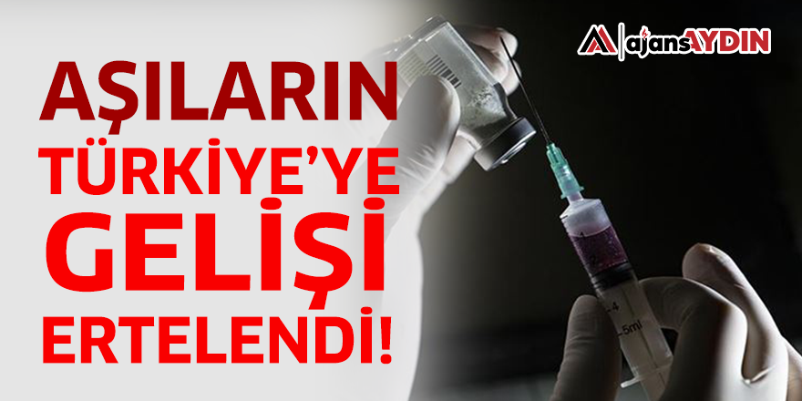 Aşıların Türkiye'ye gelişi ertelendi