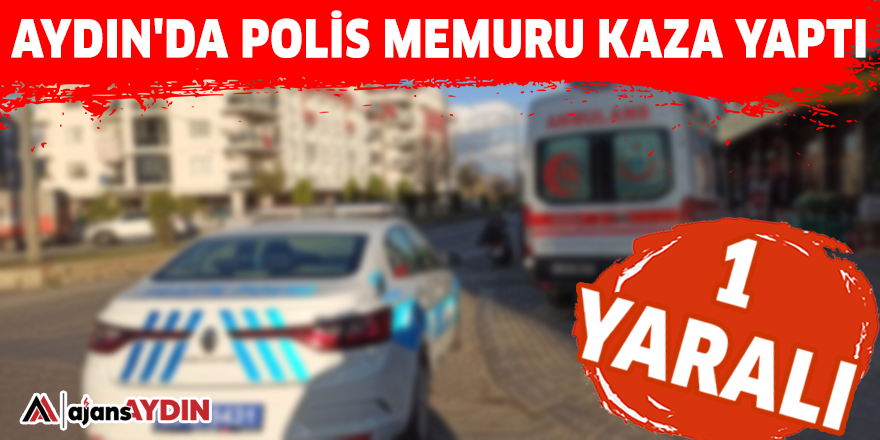 Aydın'da polis memuru kaza yaptı