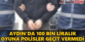 Aydın'da 100 Bin Liralık oyuna Polisler geçit vermedi