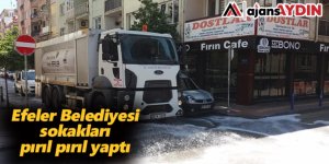 Efeler Belediyesi sokakları pırıl pırıl yaptı
