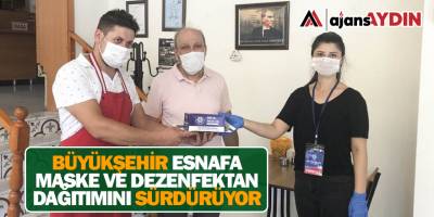 Büyükşehir'in maske ve dezenfektan dağıtımı devam ediyor