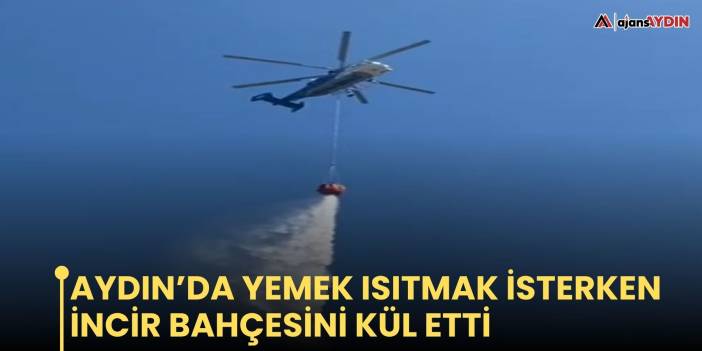 Aydın’da yemek ısıtmak isterken incir bahçesini kül etti