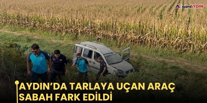 Aydın’da tarlaya uçan araç sabah fark edildi