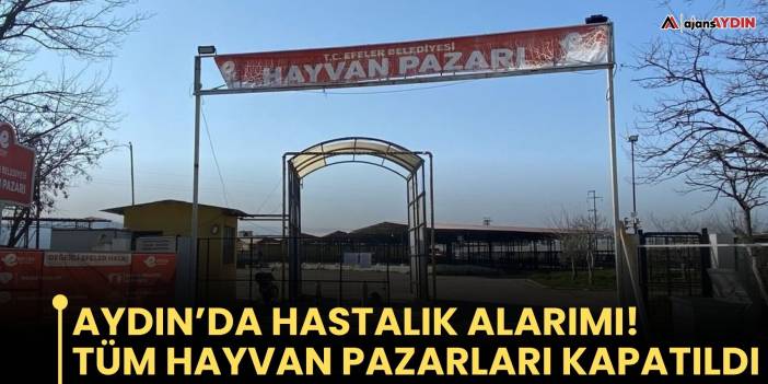 Aydın’da hastalık alarımı!  tüm hayvan pazarları kapatıldı